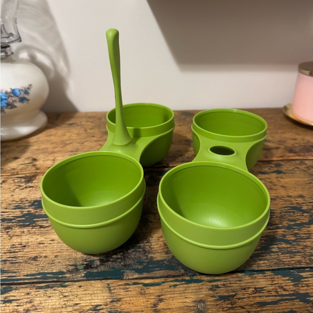 Tupperware Green Condiment Set